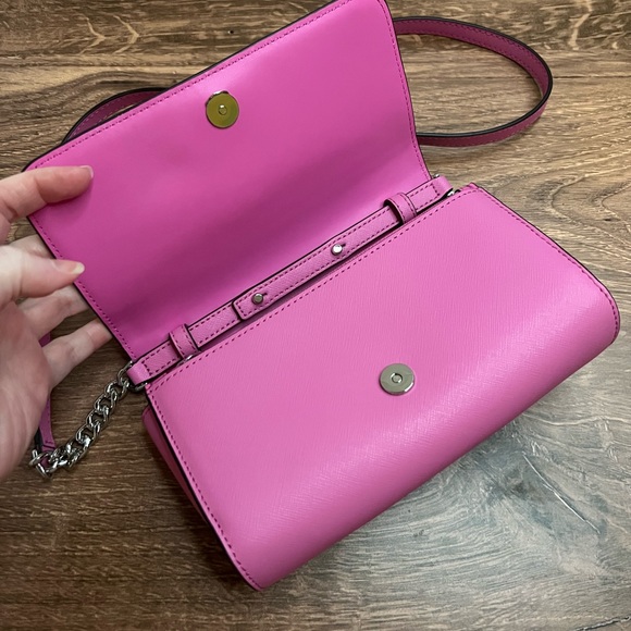 Kate Spade Pink Leather Crossbody Bag EUC - Picture 2 of 3